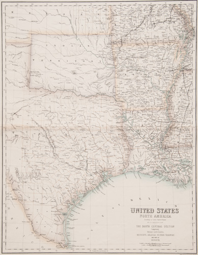 south central texas louisiana etc USA 1860